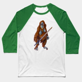 Orangutan with sword Baseball T-Shirt